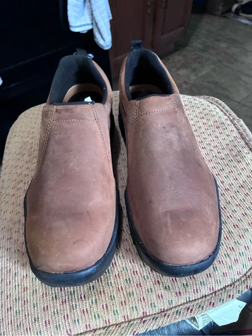 Brand New in box still . Roper Men's Brown Slip-On Casual Loafers with blk bott